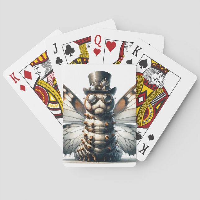 Baraja De Cartas Oruga Steampunk (Reverso)