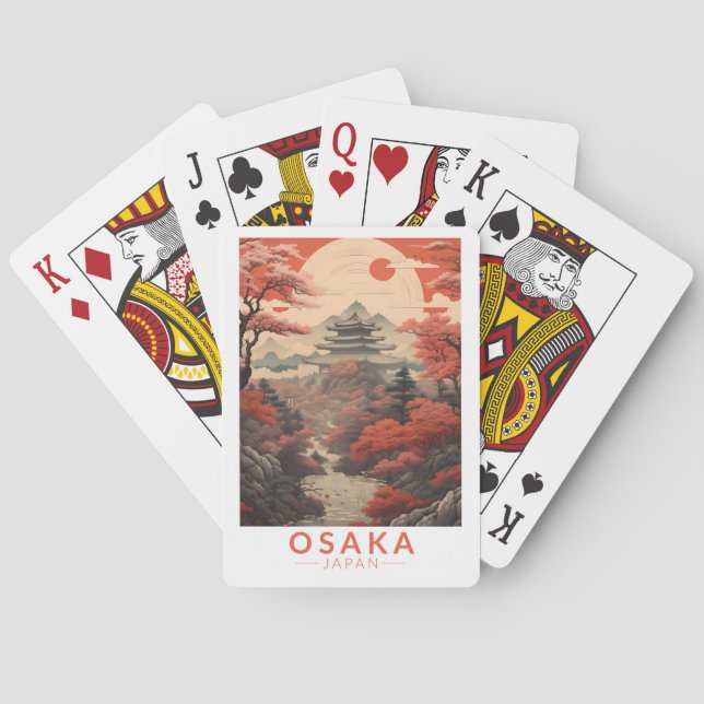 Baraja De Cartas Osaka Japón Viaje de arte (Reverso)