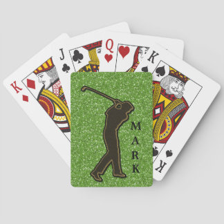Baraja De Cartas Oscilación verde purpurinoso del golf
