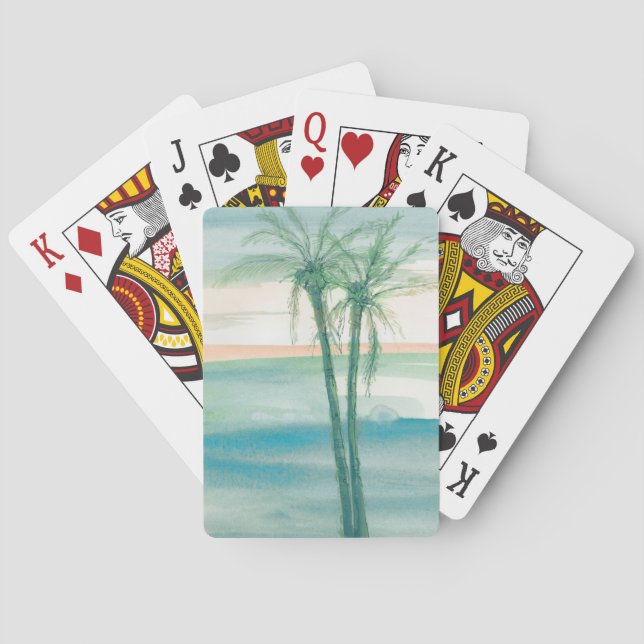 Baraja De Cartas Oscuridad pacífica tropical (Reverso)