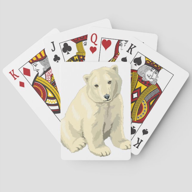 Baraja De Cartas Oso Cudiosamente Polar (Reverso)