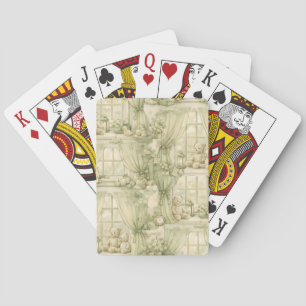 Baraja De Cartas Oso de guardería neutral beige patrón (2)