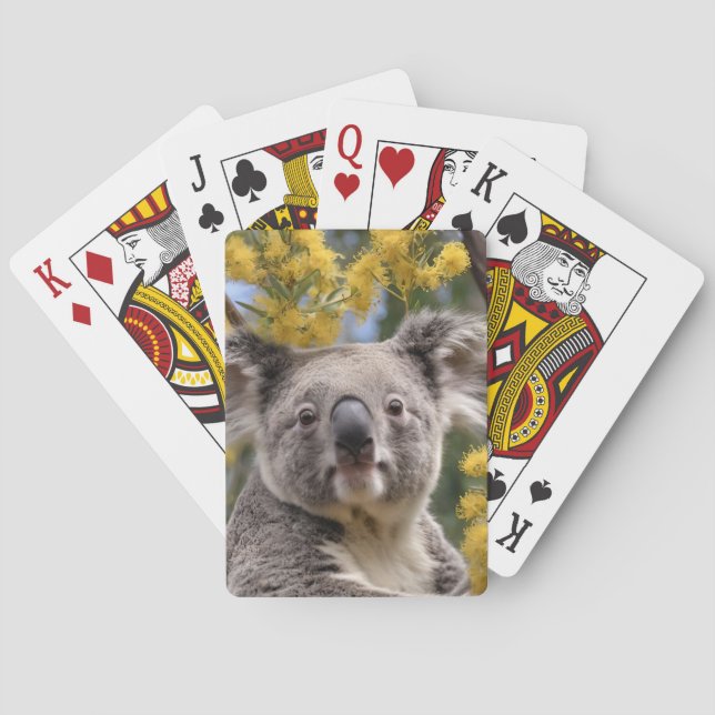Baraja De Cartas Oso de Koala Amarillo, (Reverso)