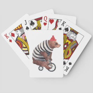 Baraja De Cartas Oso de la diversión de la bicicleta