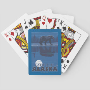 Baraja De Cartas Oso en claro de luna - Latouche, Alaska