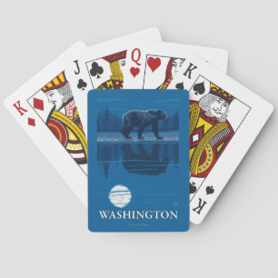 Baraja De Cartas Oso en claro de luna - Washington