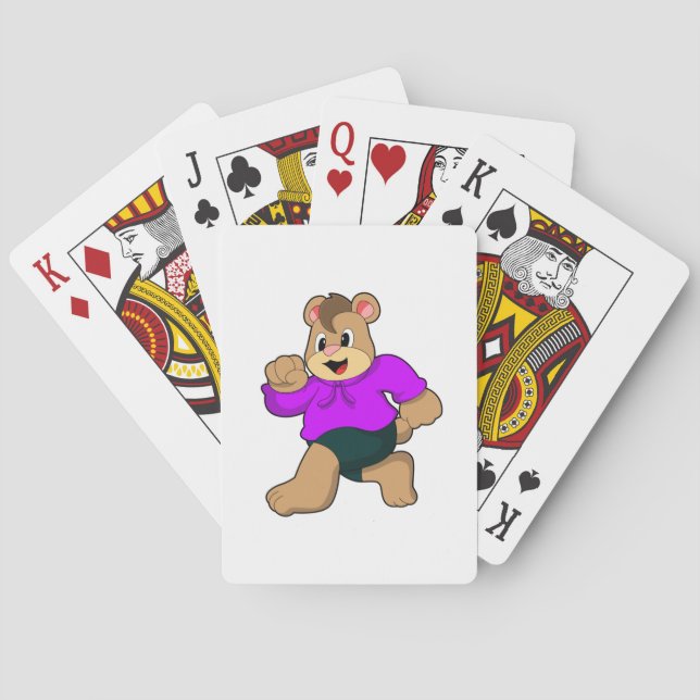 Baraja De Cartas Oso en ejecución (Reverso)