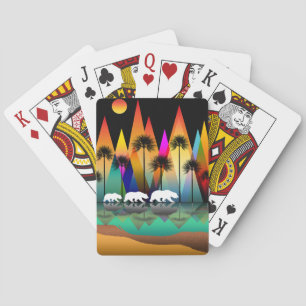 Baraja De Cartas Oso En Montañas Bosques Modernas