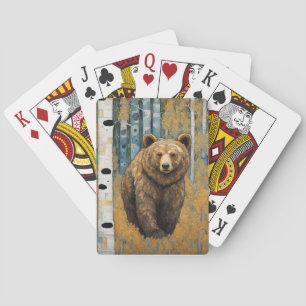 Baraja De Cartas Oso Grizzly de Art Nouveau