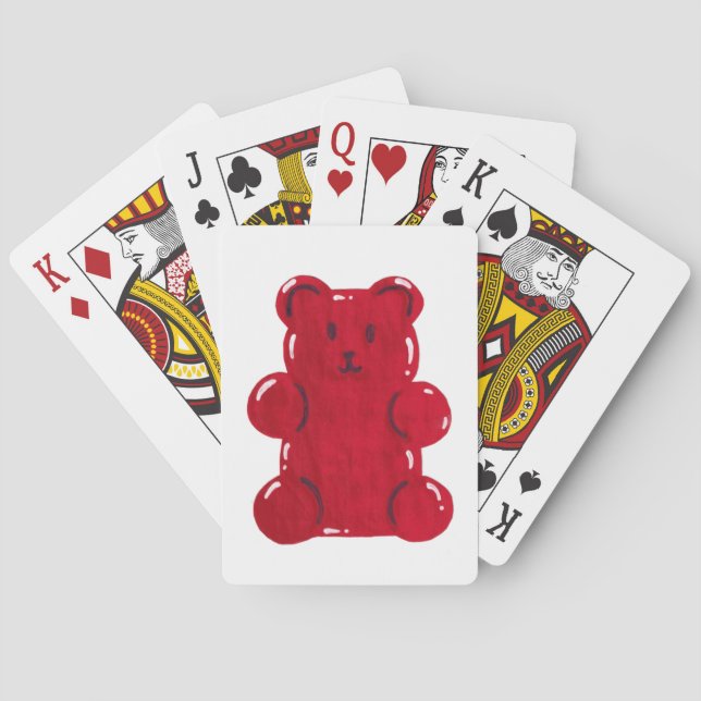 Baraja De Cartas Oso Gummy Rojo (Reverso)
