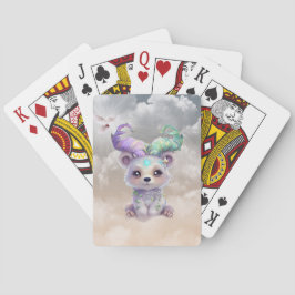 Baraja De Cartas Oso mágico en purpurina pastel.
