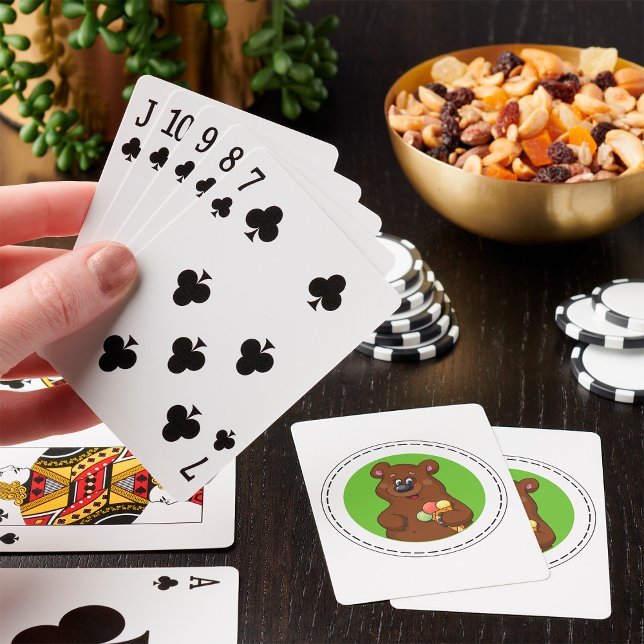 Baraja De Cartas Oso Marrón Con Helado (Subido por el creador)
