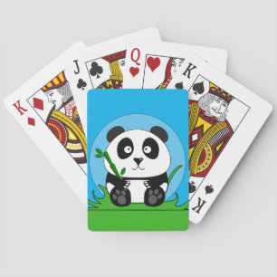 Baraja De Cartas Oso Panda Blanco Y Negro