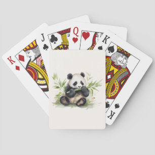 Baraja De Cartas Oso Panda Con Bambú
