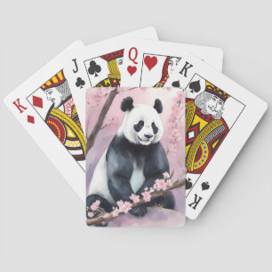 Baraja De Cartas Oso Panda de pintura de color de agua