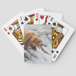 Baraja De Cartas Oso pardo atrapa salmón rojo