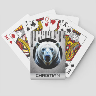 Baraja De Cartas Oso Polar Con Nombre Personalizado 🐻❄️