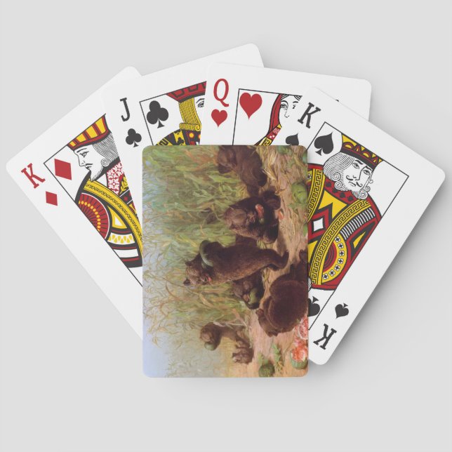 Baraja De Cartas Osos en el parche de sandía (por W.H. Beard) (Reverso)