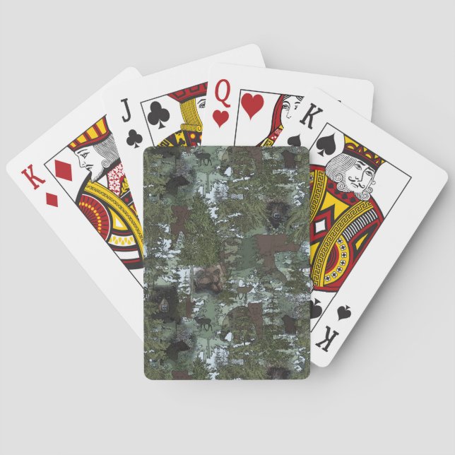Baraja De Cartas Osos en los hermosos bosques (Reverso)