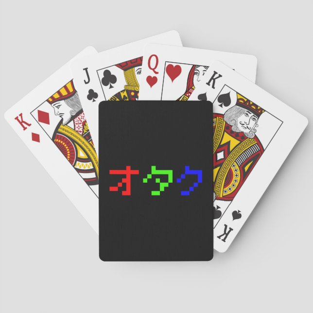 Baraja De Cartas OTAKU Katakana japonesa de 8 bits (Reverso)