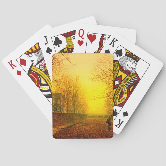 Baraja De Cartas Otoño Dorado John Atkinson Grimshaw (Reverso)