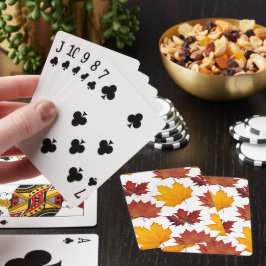 Baraja De Cartas Otoño Hojas de arce de otoño