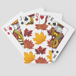 Baraja De Cartas Otoño Hojas de arce de otoño
