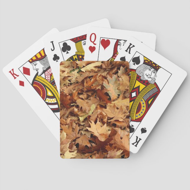 Baraja De Cartas otoño, hojas secas (Reverso)
