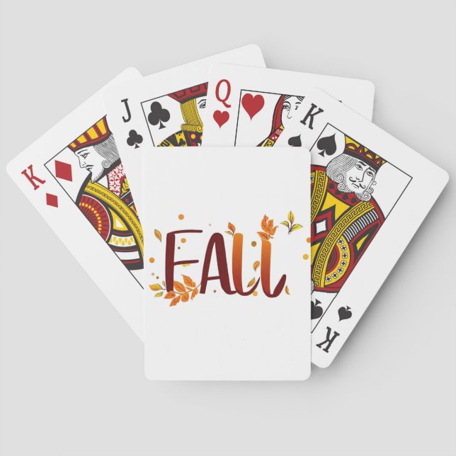 Baraja De Cartas Otoño/otoño/hojas (Reverso)