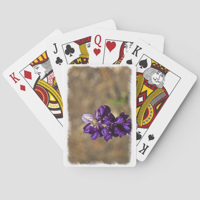 Baraja De Cartas Otra arista blanca de cierre de Lupine (Reverso)
