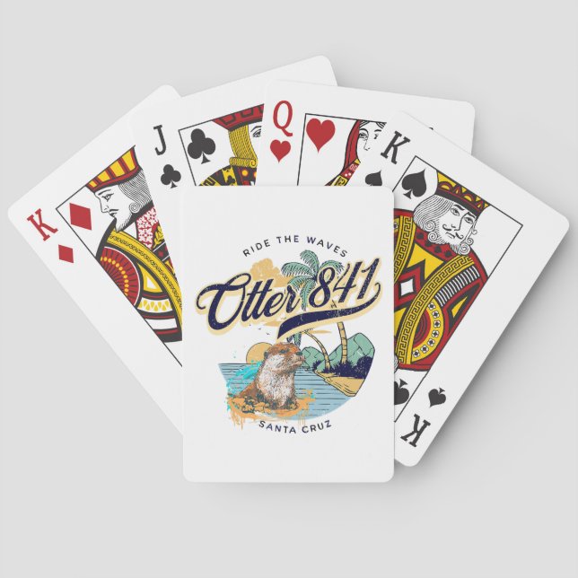 Baraja De Cartas Otter 841 Surfing Otter 841 California Surf Board (Reverso)
