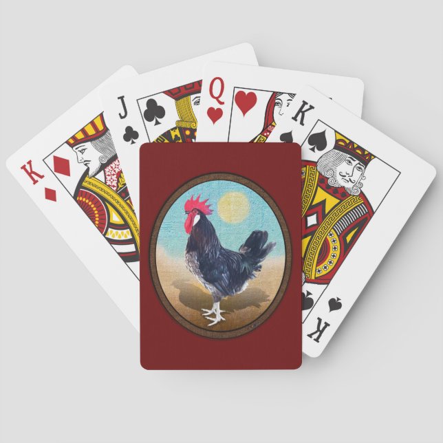 Baraja De Cartas Oval de Menorca Rooster (Reverso)