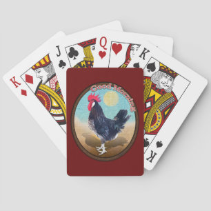 Baraja De Cartas Oval de Menorca Rooster Buenos Días