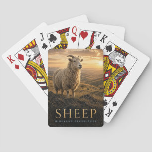 Baraja De Cartas Oveja Praderas Altas Tierras Silvestres ANIMAL