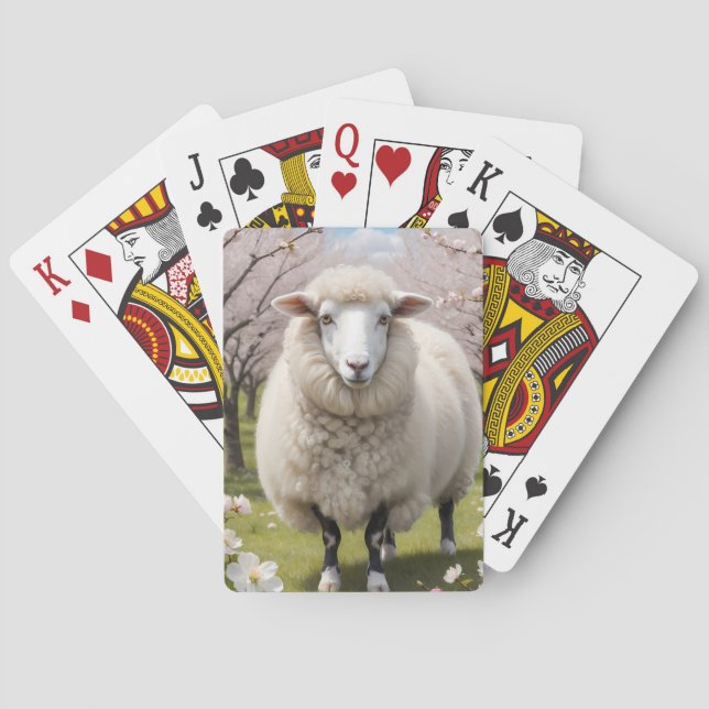 Baraja De Cartas Oveja suave y suave (Reverso)