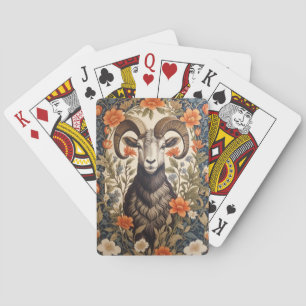Baraja De Cartas Ovejas Hermosas de Gran Cuerno Inspiradas en Willi