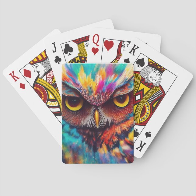 Baraja De Cartas Owl Bird Animal Discovery Adventure Nature Planet (Reverso)