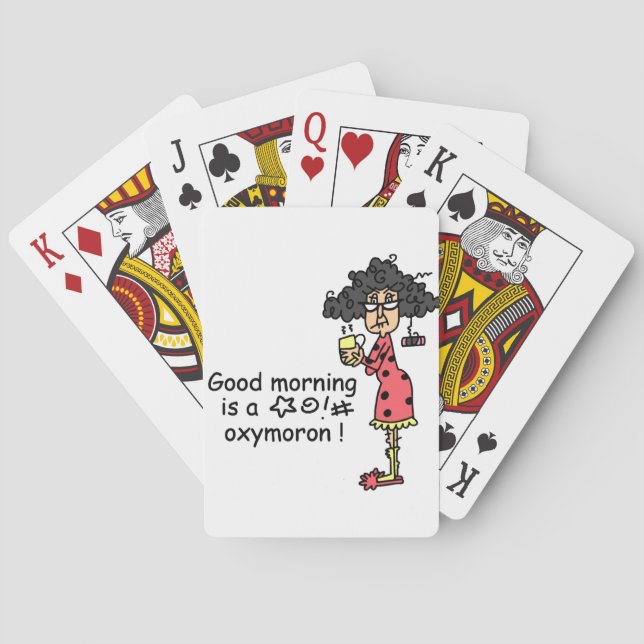 Baraja De Cartas Oxymoron de la buena mañana (Reverso)