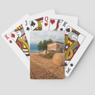 Baraja De Cartas Paca de heno en campo de Provenza