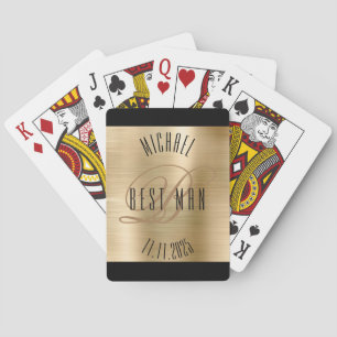 Baraja De Cartas Padrino de Boda Monograma