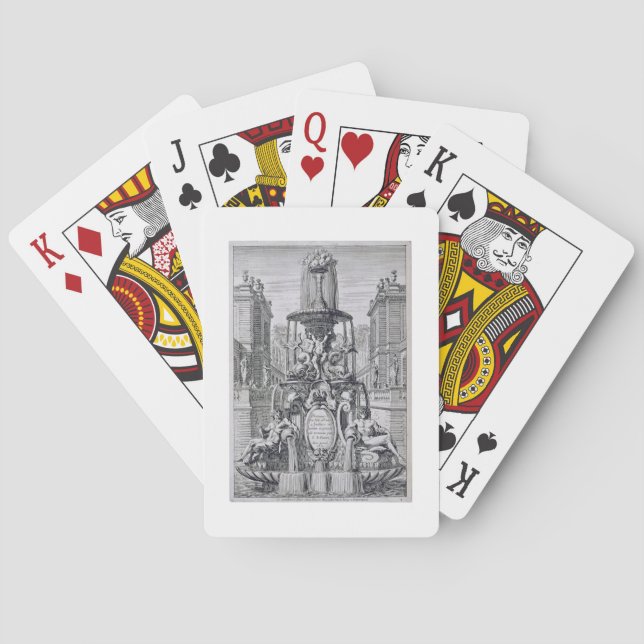 Baraja De Cartas Página de título de la 'fuente y Waterjets en el (Reverso)