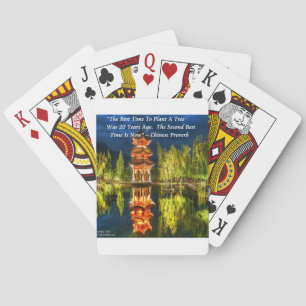 Baraja De Cartas Pagoda China y Proverbio de la Naturaleza