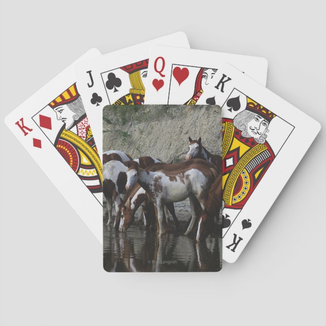 Baraja De Cartas Paint Horses Drinking (Reverso)
