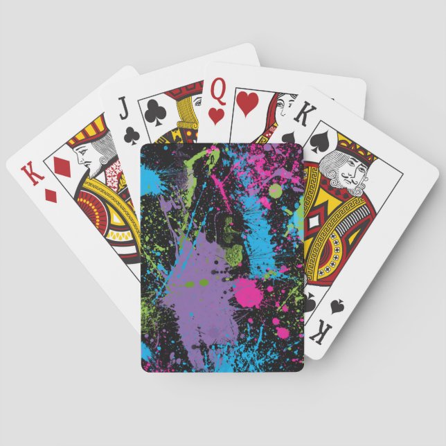 Baraja De Cartas Paint Splater (Reverso)