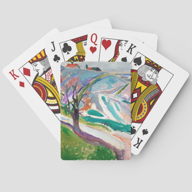 Baraja De Cartas Paintaje paisajístico Edward Munch (Reverso)