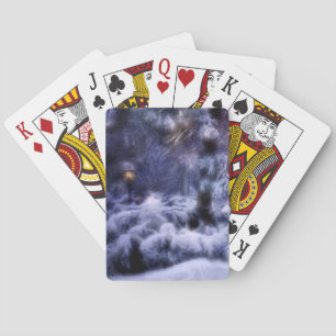 Baraja De Cartas País de las maravillas del invierno del bosque Nev
