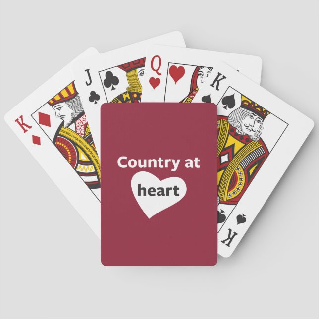 Baraja De Cartas País en el corazón (Reverso)
