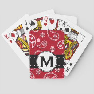 Baraja De Cartas País rojo y blanco personalizado del modelo de