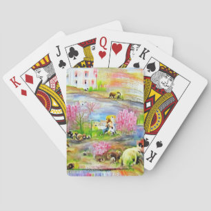 Baraja De Cartas Paisaje acuarela