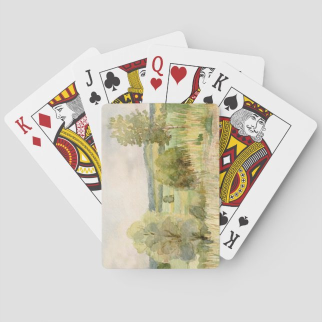 Baraja De Cartas Paisaje acuarela (Reverso)